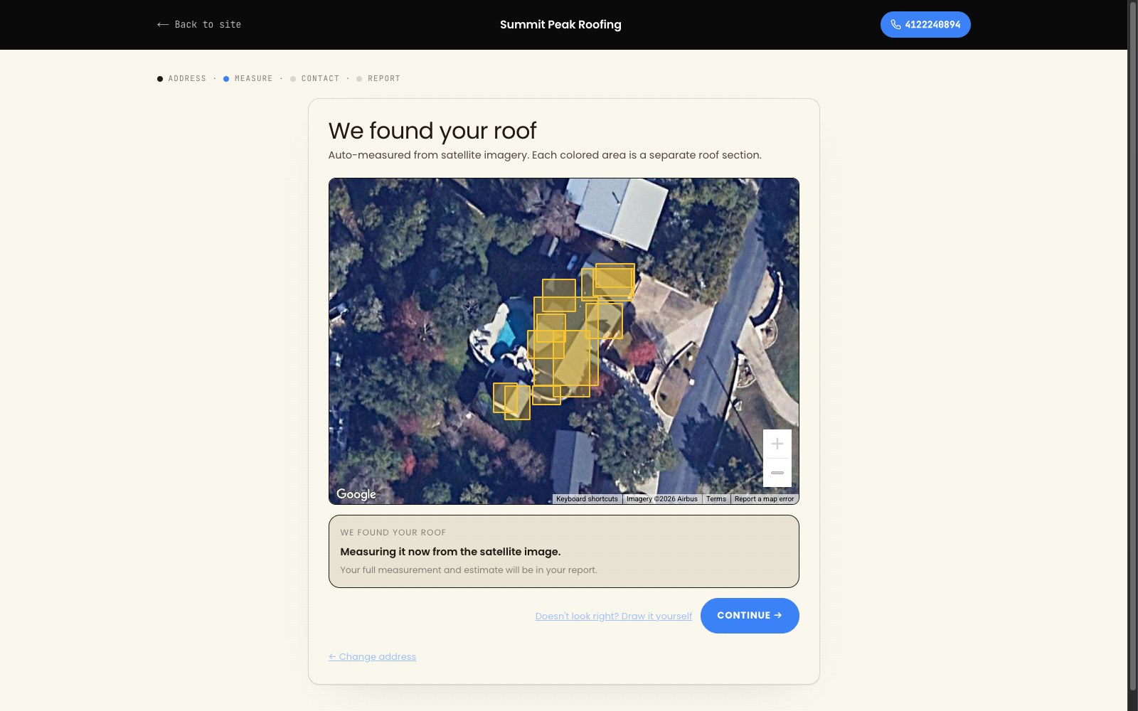 Satellite measurement flow